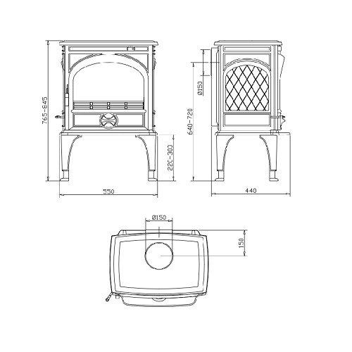 Aperçu: Poêle à bois Dovre 425 M 8 kW