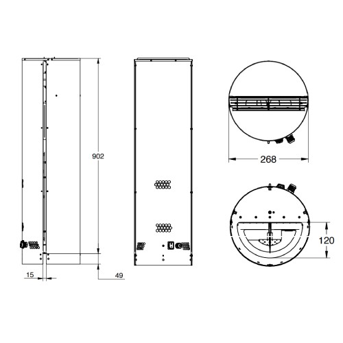 Aperçu: Extracteur de fumée électrique Exodraft - Séparateur électrostatique de particules ESP - extraction verticale