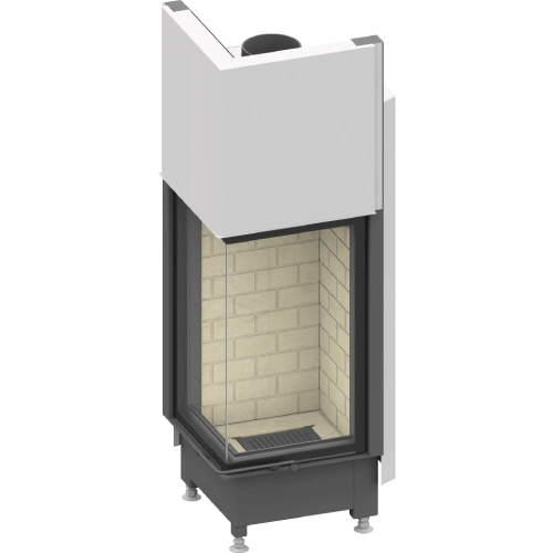 Insert bois SCHMID EKKO 4580 h – 7 kW avec vitre en angle