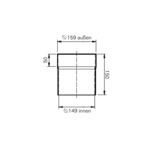 Accessoires cheminée Buderus - Adaptateur pour tuyau d'échappement 149-159 mm