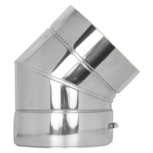 Coude fixe 45° inox - double paroi - TEC-DW-STANDARD