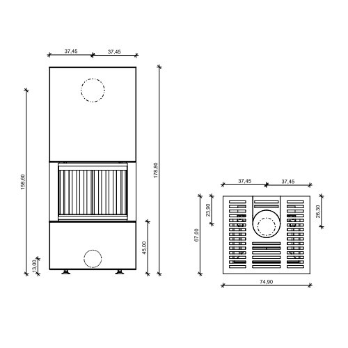 Aperçu: Foyer modulaire Neocube P30 10 kW