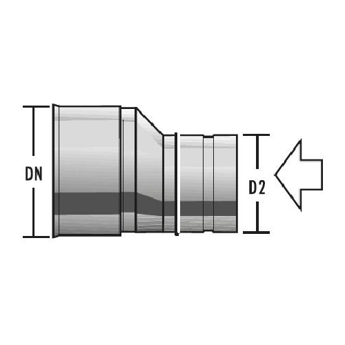 Raccord excentré - simple paroi - Raab EW-FU