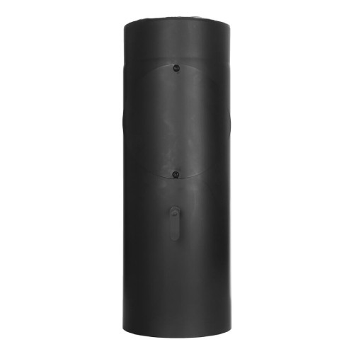 Ofenrohr 15-ISO451 - Längenelement 500 mm schwarz mit Drosselklappe und Tür