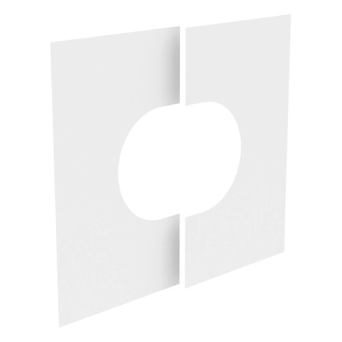 Plaque de finition en 2 parties 31-45° - double paroi - Jeremias DW-WHITE