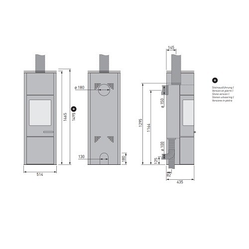 Aperçu: Poêle à bois Skantherm Merano XL 6kW