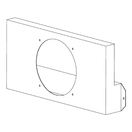 Accessoires cheminée Leda - Boîtier de raccordement d'air de combustion pour VIDA 55/78 F et SERA F, ES, PS, US