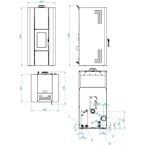 Aperçu: Poêle à granulés Royal Idro 270 | 26,7 kW hydro