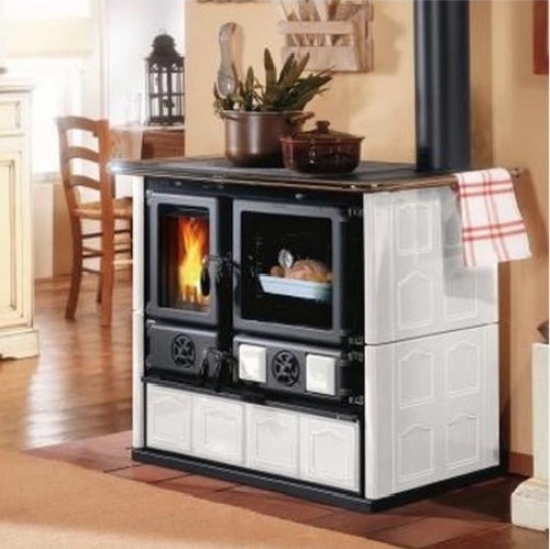 Aperçu: Cuisinière à bois La Nordica Rosa 5.0 - Maiolica 8,8 kW