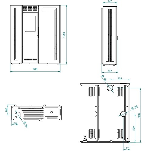 Aperçu: Poêle à granulés Royal Gigliola Air 80 7,3 kW