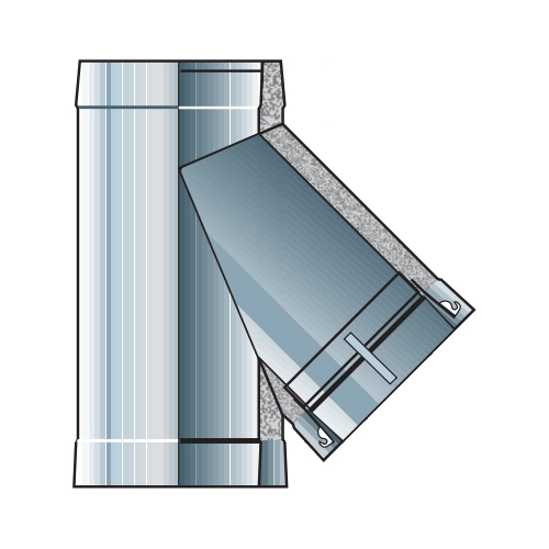 Raccord de combustion 45° étanche à la pression - double paroi - Raab DW-Alkon