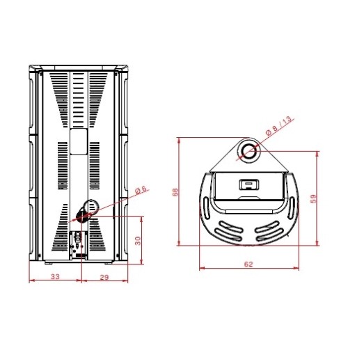 Aperçu: Poêle à granulés Palazzetti Ecofire Nadine TC 12 US Pro 2 | 12 kW