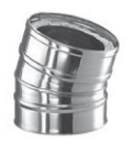 Coude 15° - double paroi - Schiedel ICS