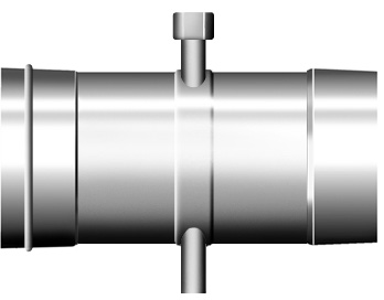 Elément tubulaire avec évacuation des condensats et prise de mesure - simple paroi - Schräder Future EW