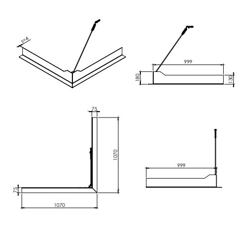 Accessoires cheminée à gaz DRU - Cadre de support pour Maestro 60/2 RCH/Tall RCH - Maestro 80/2 RCH