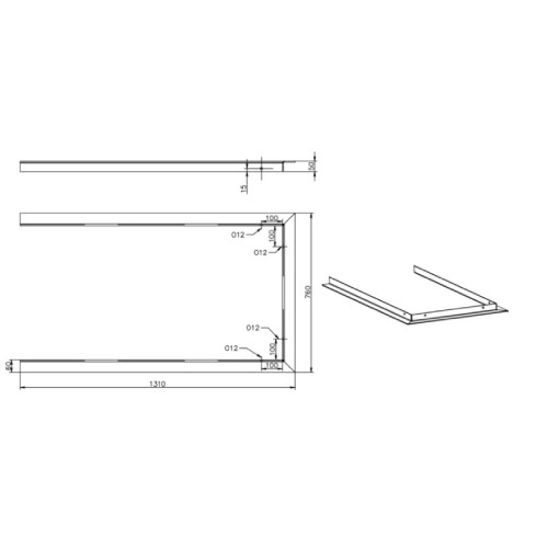 Accessoires cheminée Spartherm - Support Cadre pour Arte U-90h