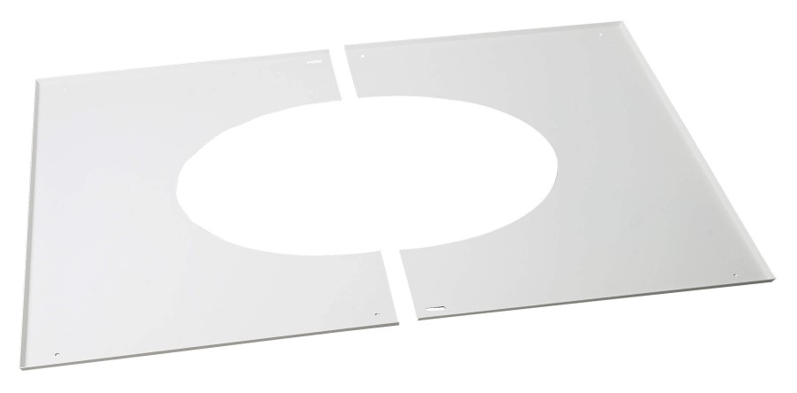 Plaque prop pdser 41-80° - blanc - inox-galva - Poujoulat