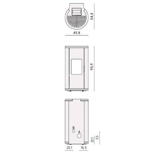 Aperçu: Poêle à granulés Cadel Sound 5 Ps 5,5 kW