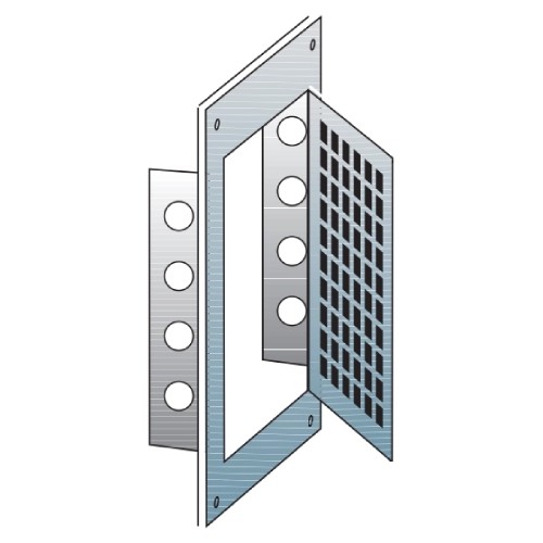 Porte de ramonage 200x300 mm avec grille de ventilation - simple paroi - Raab EW-FU