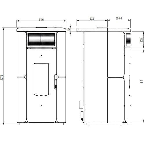 Aperçu: Poêle à granulés Royal Dora Air 80 | 8,2 kW