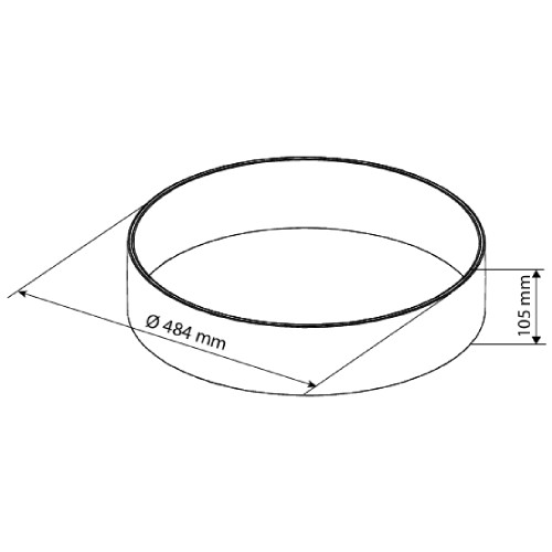 Aperçu: Accessoires Leda - 4 anneau en fonte GSA avec insert de rangement en argile réfractaire, 4 anneaux possible sans kit de raccordement