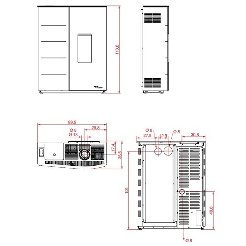 Aperçu: Poêle à granulés Palazzetti Ecofire Twiggy US 10 kW