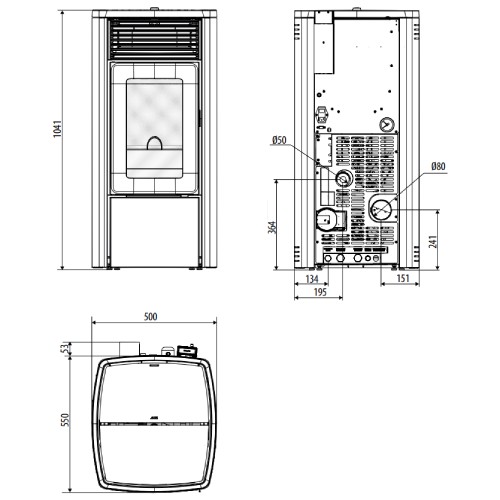 Aperçu: Poêle à granulés MCZ EGO Hydromatic 12 M2+ 11,9 kW