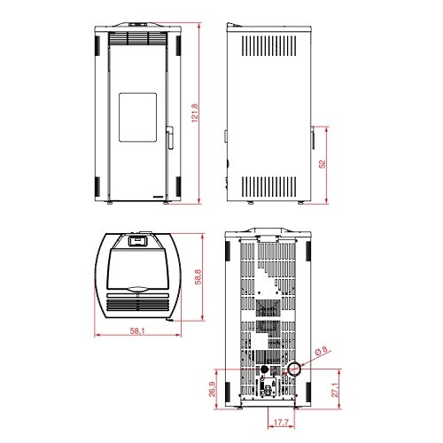 Aperçu: Poêle à granulés PALAZZETTI Ecofire Giorgia 12 kW