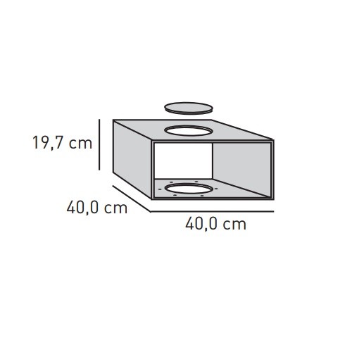 Accessoires cheminée Skantherm - Boîte technique, largeur 40 cm, pour Elements 2.0 et Elements 400