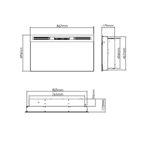 Aperçu: Insert de cheminée électrique Dimplex Prism 34