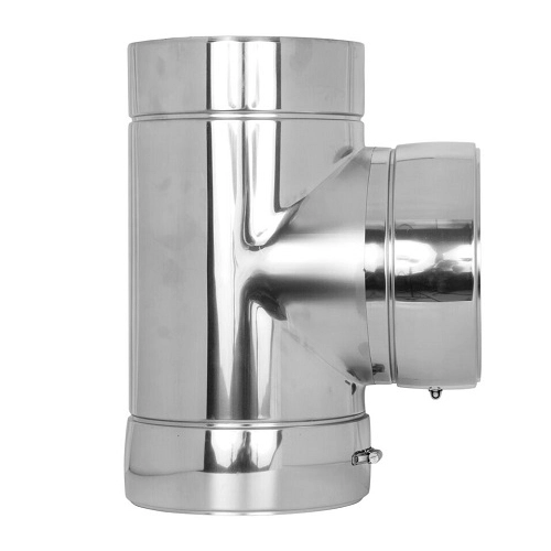 Té de raccordement 90° - double paroi - TEC-DW-STANDARD