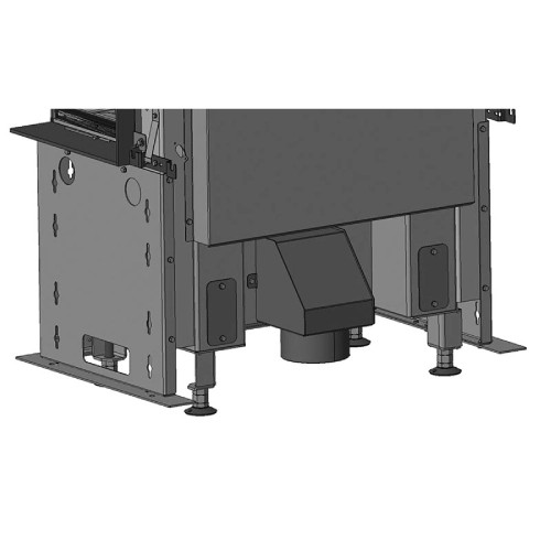 Accessoires cheminée Neocube - Raccordement d'air de combustion sortie dessous pour Neocube P, C, F-Modelle Black & White Edition