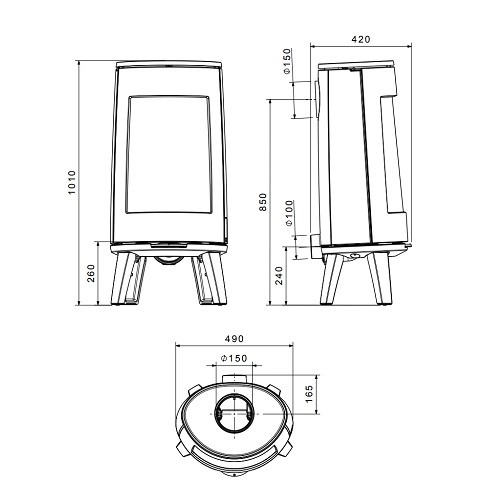 Aperçu: Poêle à bois Dovre Bold 300 | 7 kW