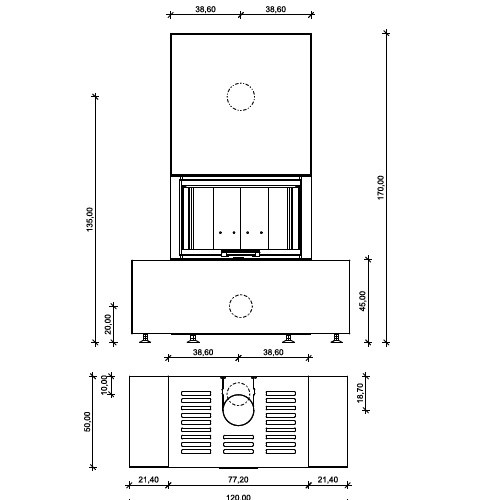 Aperçu: Foyer modulaire Neocube P21 7,8 kW