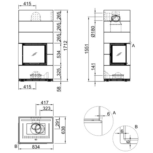 Aperçu: Foyer modulaire Spartherm SIM Varia 2L-55h 7 kW