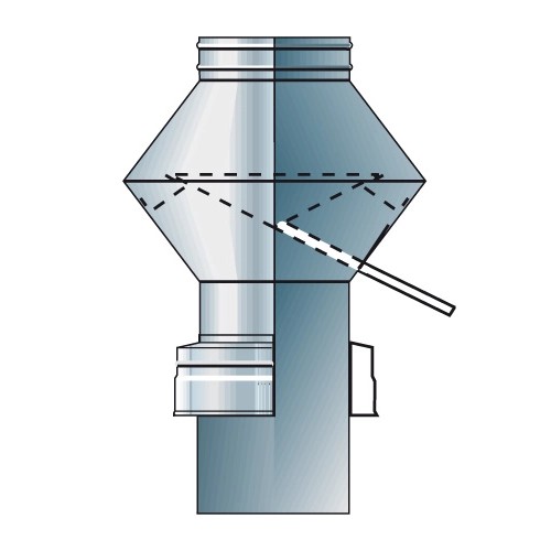 Capot déflecteur avec embout - double paroi - Raab DW-Alkon