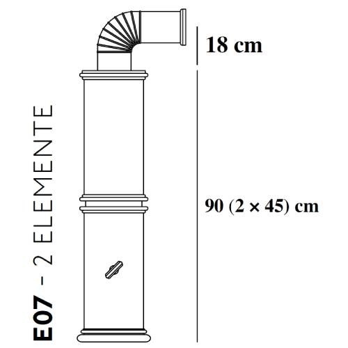 Accessoires de cheminée Sergio Leoni - Colonne en céramique pour Sissy L/AE