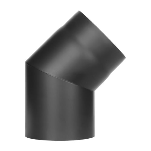 Coude 45° noir - conduit poêle à bois - TEC-FR