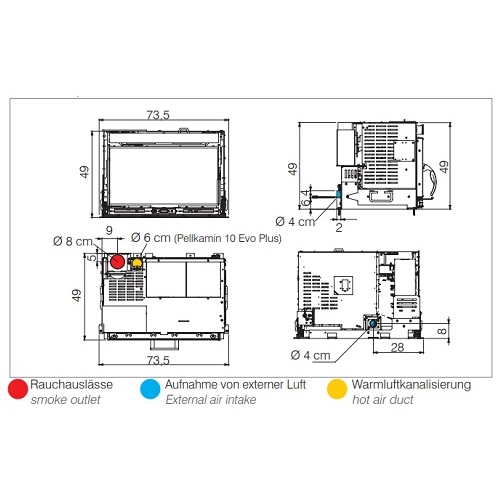 Insert à granulés EDILKAMIN Pellkamin 8