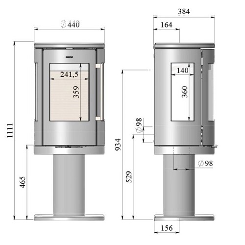 Aperçu: Poêle à bois Morsoe 7449 | 4,3 kW