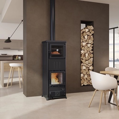 Aperçu: Poêle à bois La Nordica Nova Forno - Steel 11,8 kW