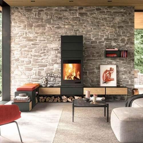 Aperçu: Poêle à bois Skantherm Brennkammer Elements 603 Front 6kW