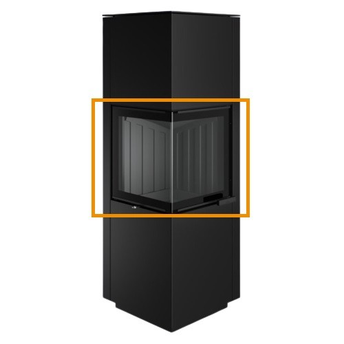 Accessoires de cheminée Spartherm - eboris 1300 ultra Noir (Ensemble complet en argile réfractaire) pour Piko H2O