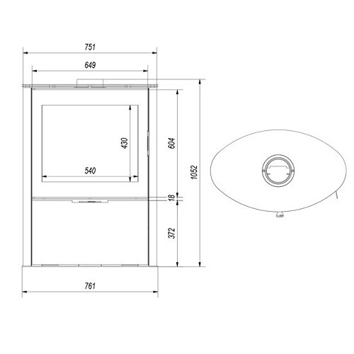 Aperçu: Poêle à bois Fram Florence 5,5 kW