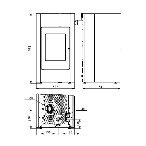 Aperçu: Poêle à granulés Haas & Sohn HSP 2.cube 8,6 kW