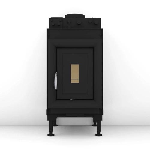 Poêle en faïence Brunner B7 porte tournante porte en fonte 12 kW Hydro