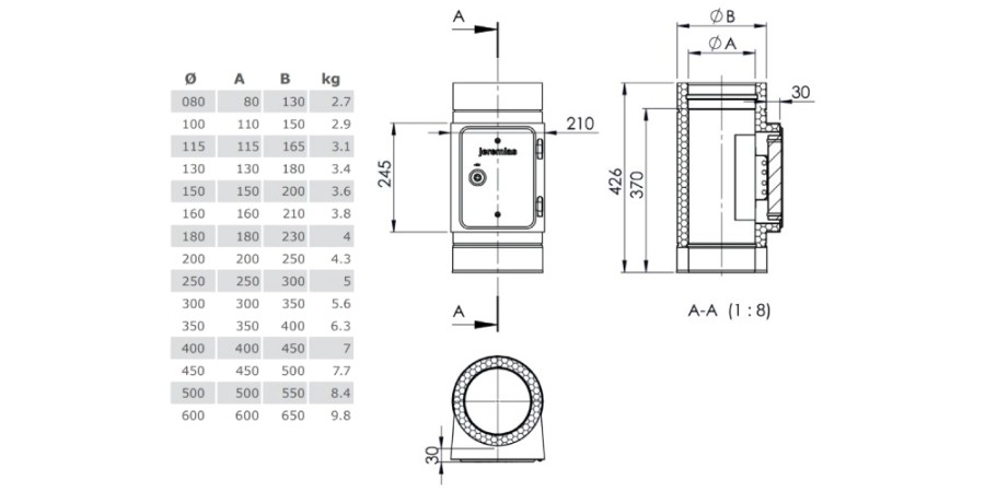 Aperçu: Elément d'inspection avec trappe - double paroi - TEC-DW-STANDARD