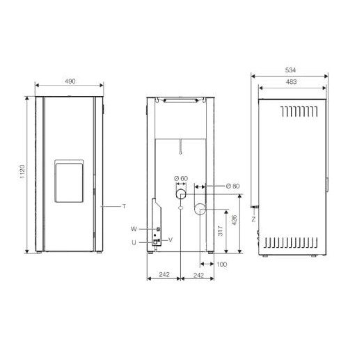 Aperçu: Poêle à granulés Buderus Logastyle Lamina 5,5 kW