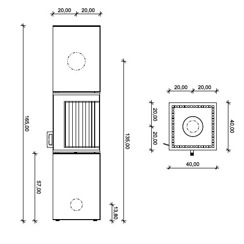 Aperçu: Poêle à bois Neocube S20 XL 5,4 kW