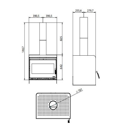 Aperçu: Poêle à bois Palazzetti Asia 80 | 12,4 kW